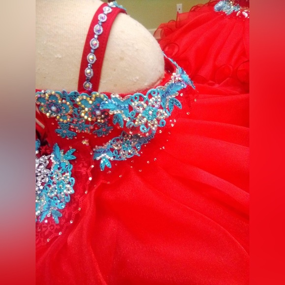 Authentic Gemics Original Gemics Semi-Glitz Pageant Dress Size 2/4 - Picture 9 of 12